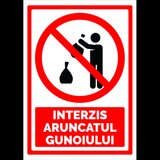 Semn interzis aruncatul gunoiului